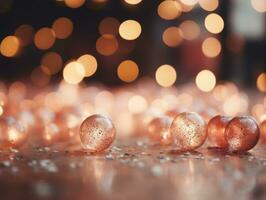 Natal composição com bokeh fundo e cópia de espaço ai generativo foto