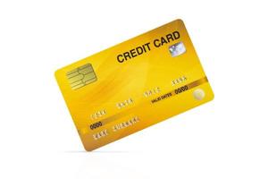 cartão de crédito isolado no fundo branco com traçado de recorte