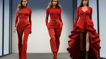 outono moda vestem dentro vermelho cores foto