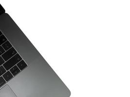 laptop isolado no fundo branco com espaço de cópia foto