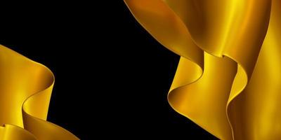 tecido ornamentado dourado folha de ouro amassado superfície de ouro abstrato ilustração 3D foto