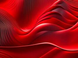 abstrato, lindo 3d onda vermelho gradiente fundo, ai gerado foto