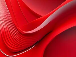 abstrato, lindo 3d onda vermelho gradiente fundo, ai gerado foto