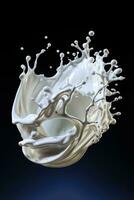 capturando a instante uma leite gotícula cria uma deslumbrante respingo arte foto