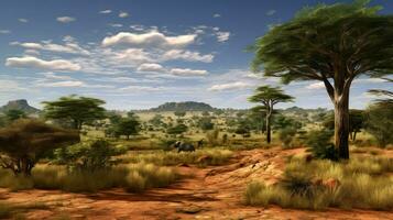 natureza africano savana bosque ai gerado foto