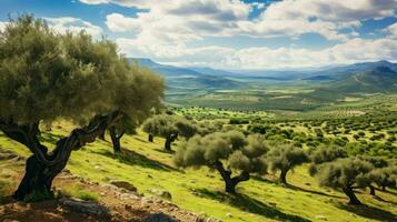 árvore espanhol Oliva bosques ai gerado foto