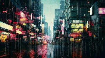 textura cyberpunk falha estético ai gerado foto