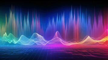 audio onda sonora espectro exploração ai gerado foto