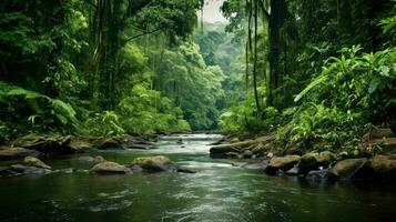 viagem brunei floresta tropical imaculado ai gerado foto