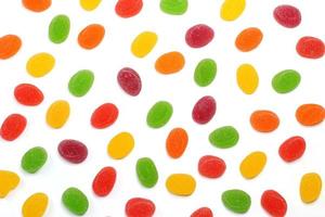 close-up de balas de gelatina coloridas foto