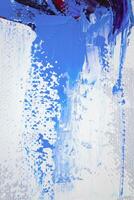 abstrato óleo pintura com luz pastel cores, óleo em tela de pintura branco, marinho azul e âmbar laranja, papel de parede, fundo, usar do paleta facas, realista hiper-detalhe, expressivo escova golpes foto