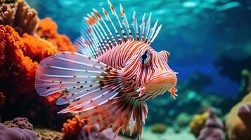 único peixe em coral recifes foto