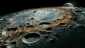 Ciência lua espaço panorama ai gerado foto