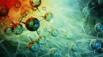 Ciência haste célula regeneração ai gerado foto
