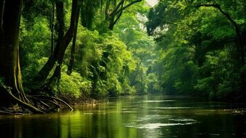 selva surinamesa floresta tropical verde ai gerado foto