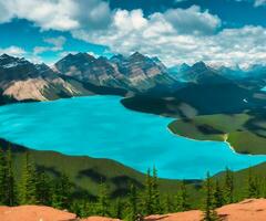 peito lago, banff nacional parque, Alberta foto