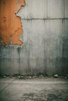 Largo concreto fundo parede textura para composição. ai gerado foto