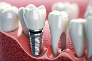 dental Cuidado implantar. gerar ai foto