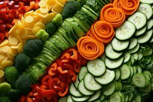 preparado cortar legumes Comida. gerar ai foto