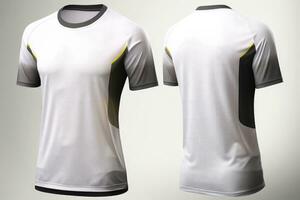 brincar Esportes futebol equipe uniformes branco camisa, generativo ai ilustração foto