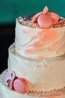 bolo de casamento no casamento dos noivos foto