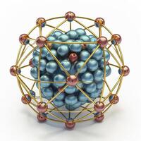 estrutura do a isolado átomo núcleo. ai gerado. foto