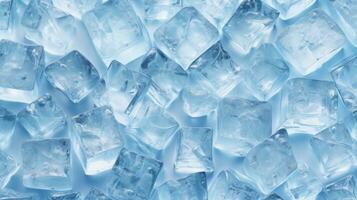 cristal Claro gelo cubos Como fundo. generativo ai foto