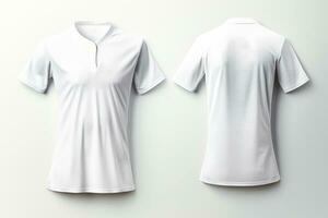 brincar Esportes futebol equipe uniformes branco camisa, generativo ai ilustração foto