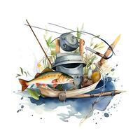 colorida pescaria ilustração fundo foto