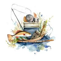 colorida pescaria ilustração fundo foto