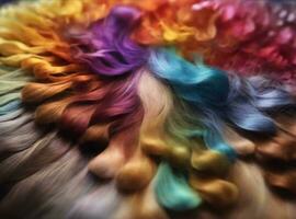 cabelo cores paleta. ai gerado foto