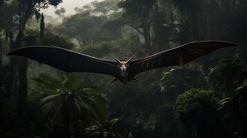 foto do pterodátilo rex dentro a selva. generativo ai