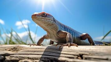 foto do uma skink debaixo azul céu. generativo ai