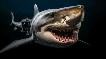 animais selvagens fotografia do foto do Tubarão. generativo ai