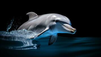 animais selvagens fotografia do foto do golfinho. generativo ai