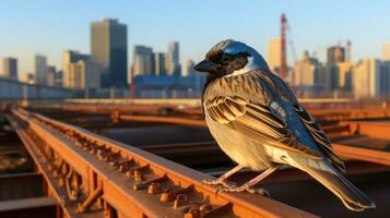 generativo ai, urbano coexistência animais selvagens dentro a coração do a cidade foto