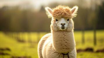 encantador alpaca charme, ai generativo foto