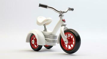 exibindo uma 3d miniatura triciclo. generativo ai foto