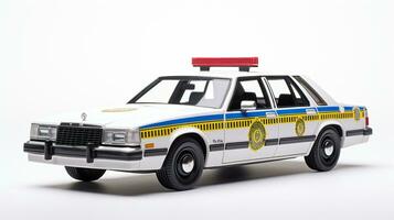 exibindo uma 3d miniatura polícia carro. generativo ai foto