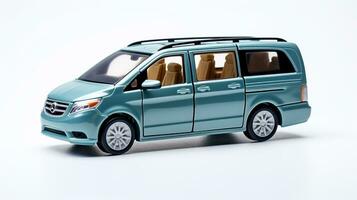 exibindo uma 3d miniatura minivan. generativo ai foto