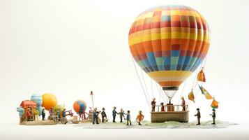 exibindo uma 3d miniatura gás balão. generativo ai foto