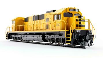 exibindo uma 3d miniatura diesel locomotiva. generativo ai foto