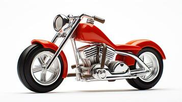 exibindo uma 3d miniatura bobber motocicleta. generativo ai foto