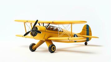 exibindo uma 3d miniatura avião. generativo ai foto