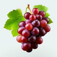 fresco uva grupo com folhas, generativo ai foto