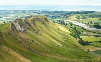 te mata pico a icônico turista atração Lugar, colocar dentro falcão baía região do norte ilha, Novo zelândia. foto