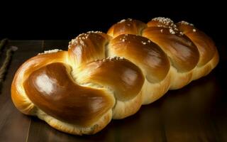 tradicional Challah pão religião. gerar ai foto