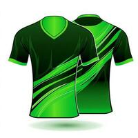 verde e Preto esporte futebol Projeto camisa foto