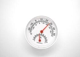 higrômetro termômetro fundo branco foto