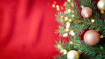 Natal árvore e decorações. espaço para texto. ai generativo. foto
